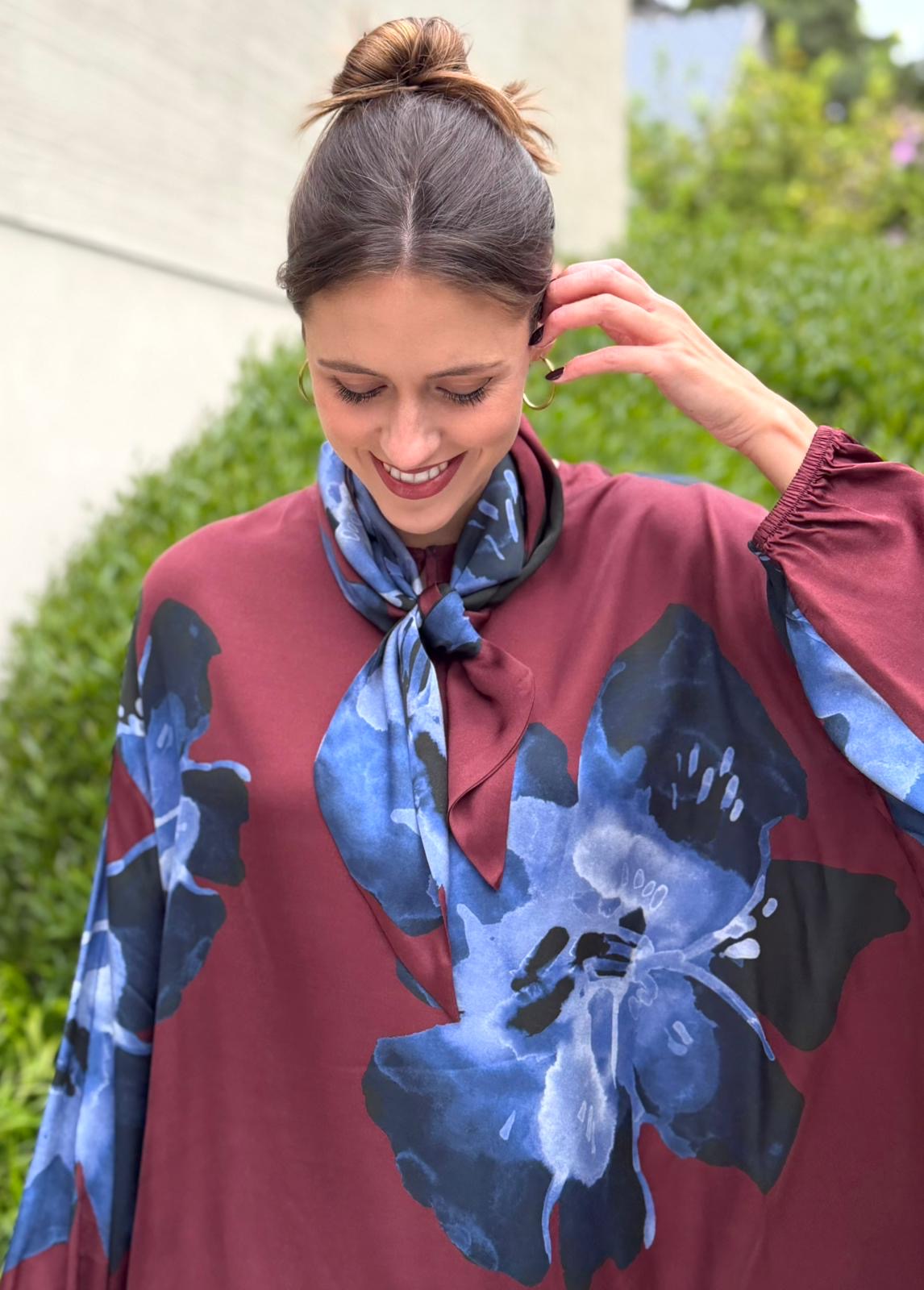 DRESS MATCHA : REF ROSE BORDEAU 100% VISCOSE